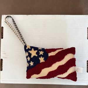 Boyds Bears Patriotic Flag Ornament - Red, Blue, Cream